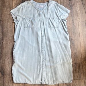 Liz Claiborne-Simply Liz denim look short sleeved dress